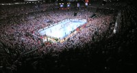 Unglaubliche Atmosphre in der mit 15000 Zuschauern  ausverkauften "Arena Zagreb".