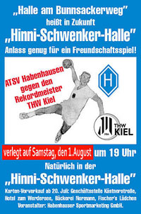 Am 1. August trifft der THW auf den ATSV Habenhausen.