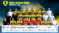 Das Team der Rhein-Neckar Lwen: Gegner des THW in der  TOYOTA Handball-Bundesliga.