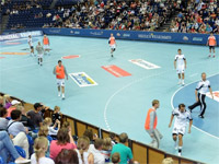 Zum ffentlichen Training des THW Kiel in  der Sparkassen-Arena kamen rund 1800 Fans.
