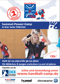 Das Kieler Handball Power-Camp findet vom 27. bis 30. Dezember 2012 statt.
