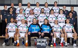 Die Mannschaft von KIF Kolding-Kopenhagen, Vorbereitungsgegner des THW am 3. Februar 2013 und Gegner der Rhein-Neckar Lwen.