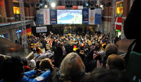 Auch in diesem Jahr verwandelt sich der Kieler Hauptbahnhof zur Handball-WM in Spanien in eine groe Public-Viewing-Area.
