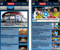 Immer auf dem Laufenden dank der "VELUX EHF Final4"-App.