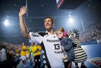Unzhlige Stars verabschiedeten Marcus Ahlm  am 16. August vom aktiven Handballsport.