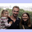 Thierry Omeyer with wife Laurence and daughter Manon.