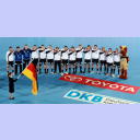 Das deutsche EM-Team in der Kieler Ostseehalle: Deutschland - Dnemark.
