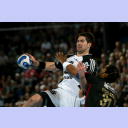 Karabatic is attacked by Guilbert.