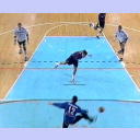 EHF cup finale 2002, 2nd leg: Masip can't score against Fritz.