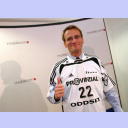Dr. Thorsten Grenz, CEO of mobilcom AG, in the dress of THW Kiel.