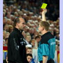 Yellow card for Volker Mudrow.