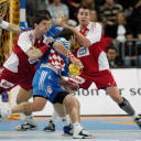 WC 2007: CRO - CZE: Filip Jicha in defense.
