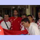 Olympics 2008: CRO - POL: Ivano Balic and supporters.