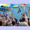 Olympics 2008: ISL - ESP: Iceland cheering.