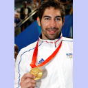 Olympics 2008: Nikola Karabatic and his gold medal.