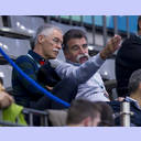 WM 2013: GER-TUN: HBL-Prsident Rainer Witte und der ehemalige Bundestrainer Heiner Brand.
