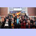 WM 2013: GER-FRA: Fans im Kieler Handball-Bahnhof.