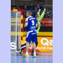 WC 2013: ISL-FRA: Gudjon Valur Sigurdsson, in the background Thierry Omeyer.