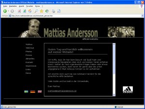 Mattias Andersson hat seine Internet-Homepage unter www.mattiasandersson.se.
