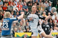 Christian Zeitz (r.) gegen Logi Geirsson.