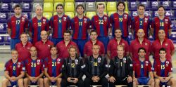 Das Team des FC Barcelona: Gegner des THW im  Halbfinale der Champions League.
