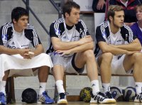 Youngster auf der Bank: Tim Philip Jurgeleit, Daniel Wessig und Moritz Weltgen.