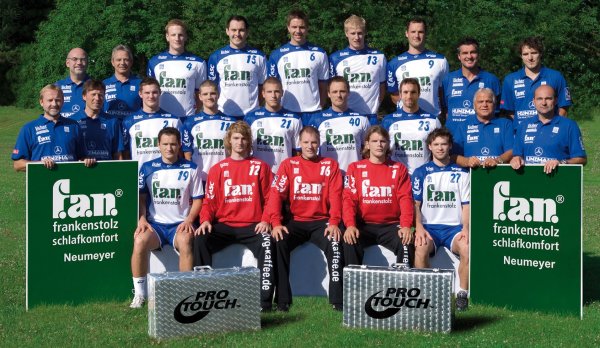 Co-Trainer David;Unten von links: Kunz, Lahme, Andersson, Rominger, Schmeisser