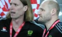Das schwedische Trainergespann Staffan Olsson / Ola Lindgren.