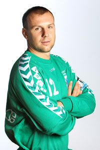 Gorazd Skof, slowenischer Nationaltorhüter und einer von nur zwei nicht-kroatischen Spielern in den Reihen von RK Zagreb.