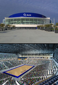 Die riesige O2-Arena.