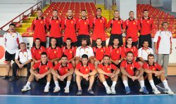 Das Team von RK Vardar PRO Skopje: Gegner des THW in der  Gruppenphase der Champions League.