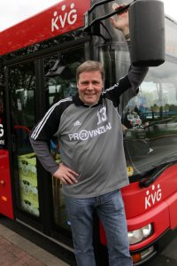 THW-Aufsichtsratsmitglied Klaus Elwardt fuhr im Fan-Bus mit nach Hannover.