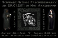 Sonnabend feiert der Fanclub "Schwarz-Wei" mit allen Fans eine "schwarz-weie Faschingsparty".