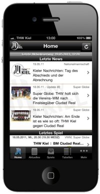 Die offizielle THW-Kiel-App für iPhone, iPod touch und iPad