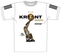 "Krönt euch": das offizielle Shirt zum "VELUX EHF Final4" 2012.