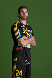 Fredrik Larsson war bereits im Oktober in der Sparkassen-Arena zu Gast - damals noch im Trikot von IK Sävehof.