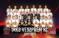 Das Team von MKB Veszprem, Gegner des THW im Viertelfinale der Champions League.