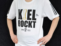 "Kiel rockt": das offizielle Shirt zum "Lufthansa Final Four" 2013.