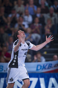 Marko Vujin schreit seine Freude über einen seiner sieben Treffer heraus.