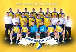 Das Team von KS Vive Targi Kielce, Gegner des THW in der  Gruppenphase der Champions League.