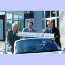 Thorsten Storm und Uwe Schwenker present Audi center Kiel as new car partner
