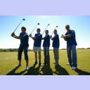 Golf tournament 2003: The new ones: Ahlm, Boquist, Wagner, Zeitz und Pungartnik.