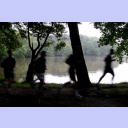 Trainingslager 2005: Festes Ritual: Kurz nach sechs geht es zum morgendlichen Waldlauf rund um den Mhlenteich.