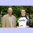 New THW player Daniel Wessig with his father Gerd (left).