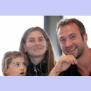 Pressekonferenz 2006: Thierry Omeyer mit Frau und Tochter.