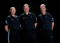 Die Leitung des medizinischen Teams des THW Kiel: Dr. Frank Pries, Uwe Brandenburg und Dr. Detlev Brandecker.