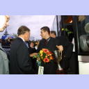 EHF-Pokal-Finale 2002, Rückspiel: Empfang am Vereinsheim - Lövgren mit Oberbürgermeister Gansel und Provinzial-Vorstandsvorsitzendem Reime.