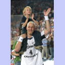 Abschied von der Kieler Ostseehalle: Johan Pettersson mit Sohn Filip.