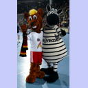 WC mascot Hannibal and Hein Daddel.