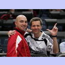 WM 2007: ESP-CRO: Demetrio Lozano mit einem THW-Fan.